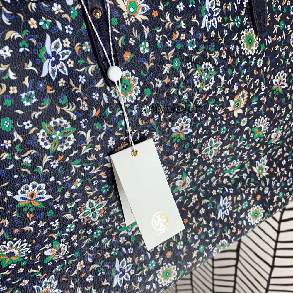 Tory Burch kerrington soleil floral blue large bag - Picture 13 of 15